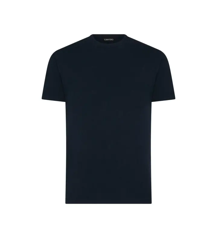 LYOCELL COTTON CREW T-SHIRT NAVY online